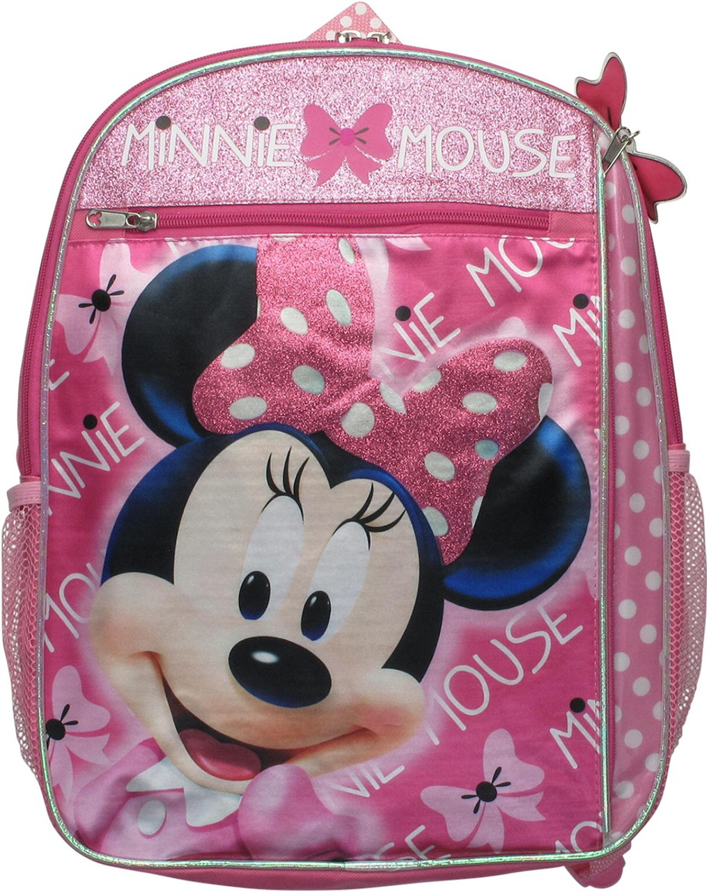 Minnie Mouse Face Bows Allover Print Backpack