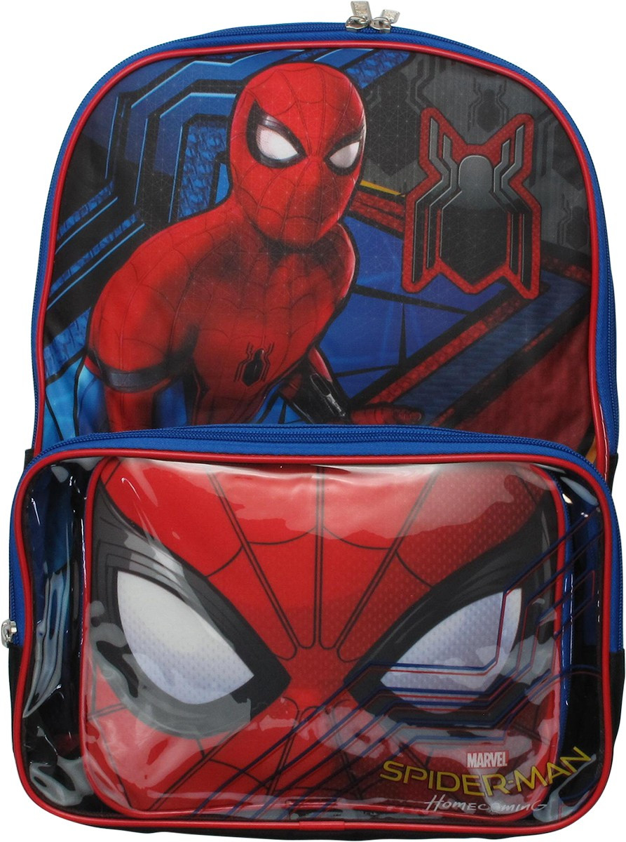 spiderman backpack with lunch box