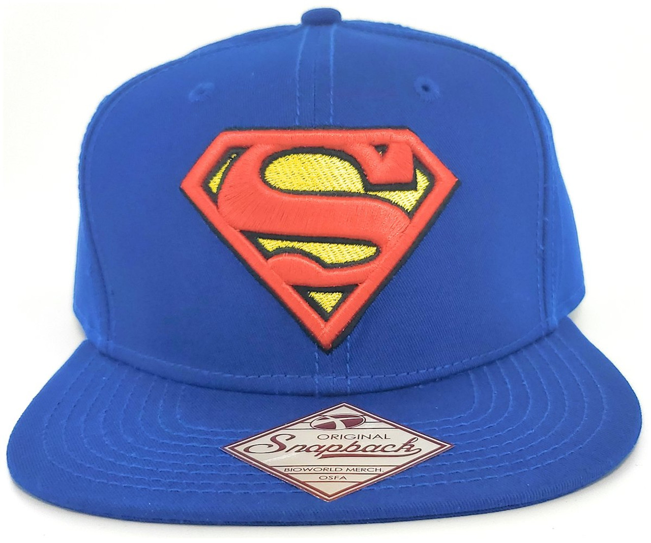 Hat Superman Stitched Emblem Royal Snap Hat