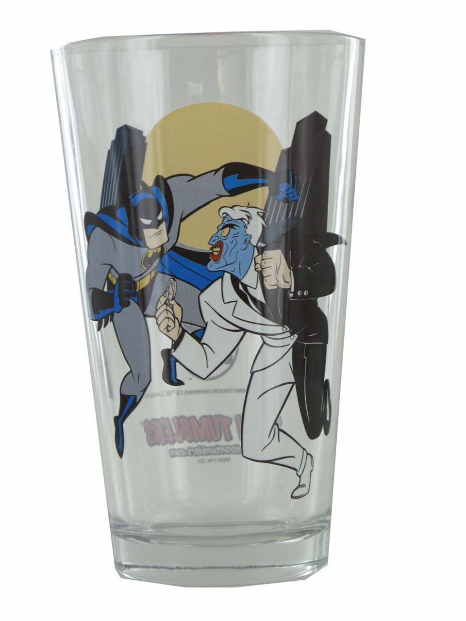 Batman Animated Series Two Face Fight Pint Glass