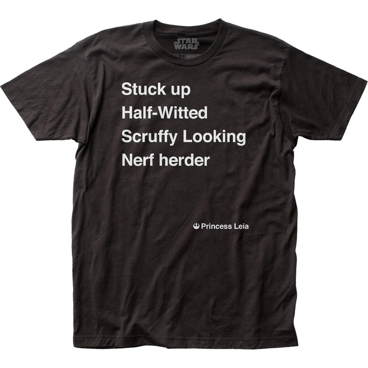 Star Wars Leia Scruffy Quote T-Shirt