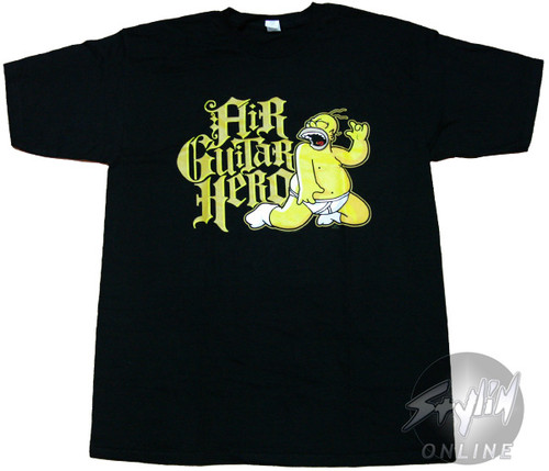 Simpsons Homer Air Guitar Hero T-Shirt Simpsons Homer Air Guitar Hero T-Shirt