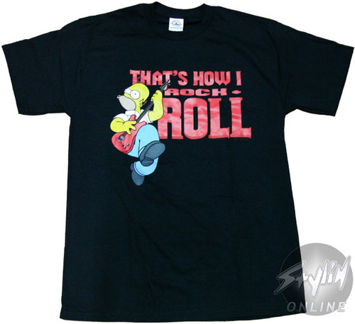 Simpsons Homer How I Rock T-Shirt