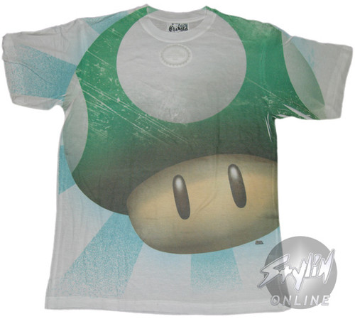 Nintendo Gigantic Mushroom T-Shirt Sheer Nintendo Gigantic Mushroom T-Shirt Sheer