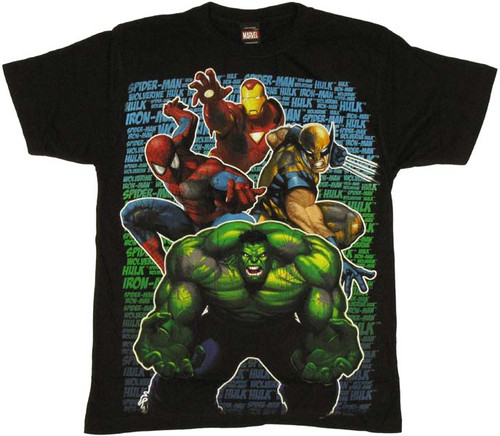 Marvel Names T Shirt Marvel Names T Shirt