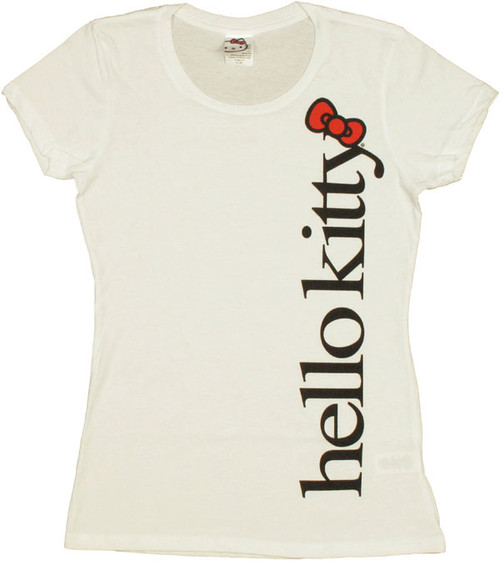 Hello Kitty Side Name Juniors T Shirt