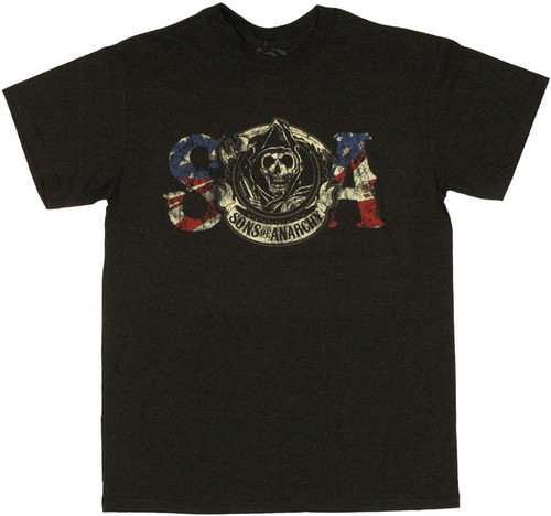 Sons of Anarchy Reaper Flag T Shirt Sons of Anarchy Reaper Flag T Shirt
