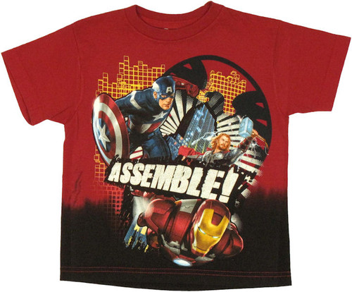 Avengers Movie Assemble Juvenile T Shirt Avengers Movie Assemble Juvenile T Shirt