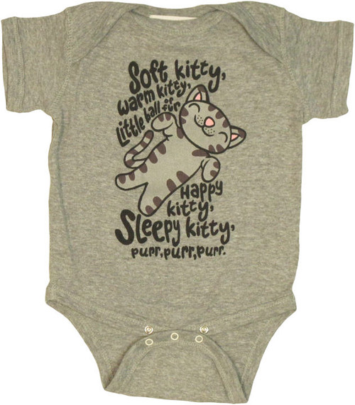 Big Bang Theory Soft Kitty Gray Snap Suit Big Bang Theory Soft Kitty Gray Snap Suit