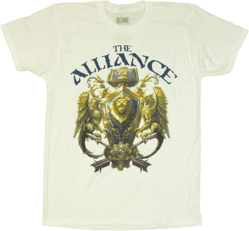 World of Warcraft Alliance 3D Crest T Shirt Sheer