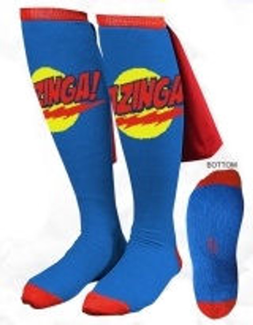 Big Bang Theory Bazinga Blue Caped Socks Big Bang Theory Bazinga Blue Caped Socks