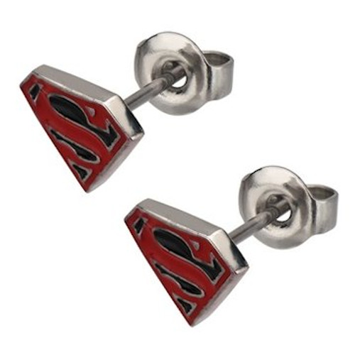 Superman Superboy Die Cut Stud Earrings Superman Superboy Die Cut Stud Earrings