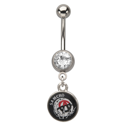 Sons of Anarchy Crystal Ball Dangle Belly Ring Sons of Anarchy Crystal Ball Dangle Belly Ring