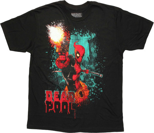 Deadpool Splatter Shot T Shirt Sheer Deadpool Splatter Shot T Shirt Sheer