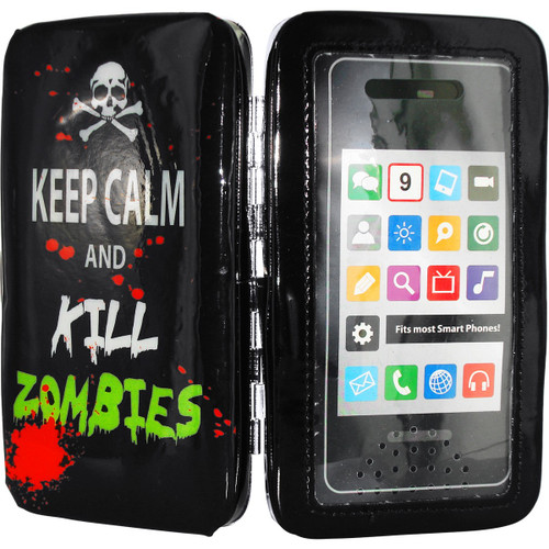 Keep Calm Kill Zombies Phone Wristlet Clutch Wallet Keep Calm Kill Zombies Phone Wristlet Clutch Wallet