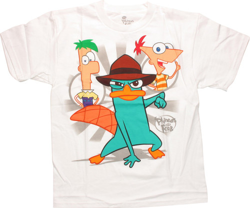 Phineas and Ferb Hero Stance Youth T Shirt Phineas and Ferb Hero Stance Youth T Shirt