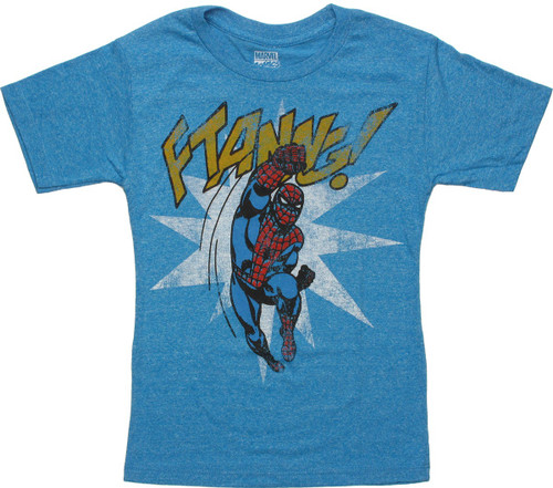 Spiderman Ftanng Blue Juvenile T Shirt Spiderman Ftanng Blue Juvenile T Shirt