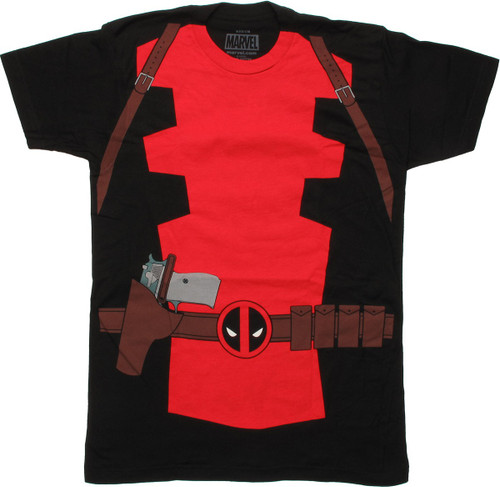 Deadpool Suit T Shirt Sheer