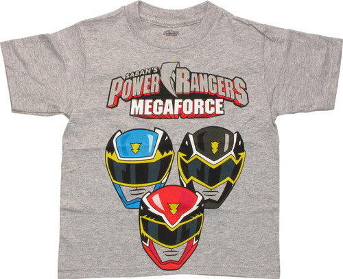 Power Rangers Megaforce Helmets Juvenile T Shirt Power Rangers Megaforce Helmets Juvenile T Shirt