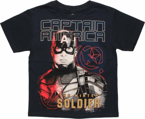 Captain America Winter Soldier Name Youth T Shirt Captain America Winter Soldier Name Youth T Shirt