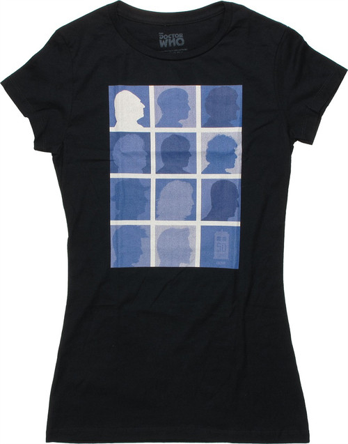 Doctor Who Profile Grid Baby Tee Doctor Who Profile Grid Baby Tee