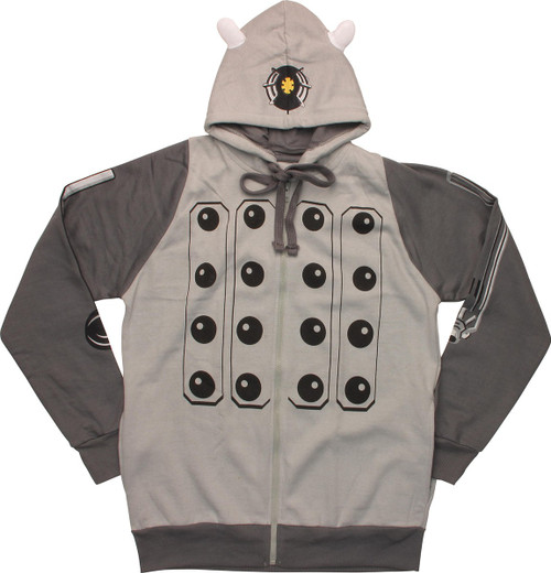 Doctor Who Gray Dalek Costume Hoodie Doctor Who Gray Dalek Costume Hoodie