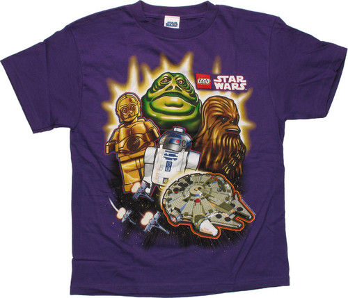 Star Wars Lego Jabba Group Youth T Shirt Star Wars Lego Jabba Group Youth T Shirt