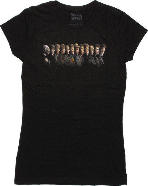 Doctor Who Profile Line Up Baby Tee Doctor Who Profile Line Up Baby Tee