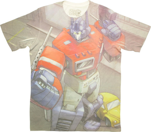 Transformers Optimus Prime Sublimated T Shirt Sheer Transformers Optimus Prime Sublimated T Shirt Sheer