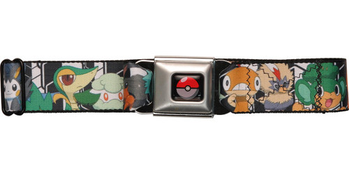 Pokemon Black/White Pokemon Characters Seatbelt Mesh Belt Pokemon Black/White Pokemon Characters Seatbelt Mesh Belt