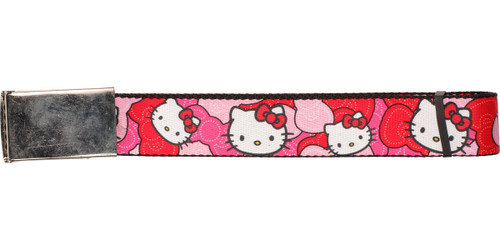 Hello Kitty Faces Hair Bows Wide Mesh Belt Hello Kitty Faces Hair Bows Wide Mesh Belt