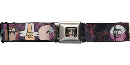 Regular Show Character Faces Purple Seatbelt Belt Regular Show Character Faces Purple Seatbelt Belt
