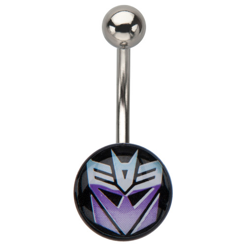 Transformers Decepticon Logo Belly Ring Transformers Decepticon Logo Belly Ring