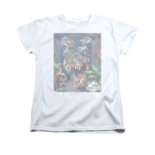 Jurassic Park Giant Door Ladies T Shirt Jurassic Park Giant Door Ladies T Shirt
