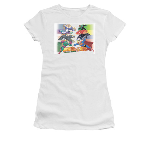 Justice League Evildoers Beware Juniors T Shirt Justice League Evildoers Beware Juniors T Shirt