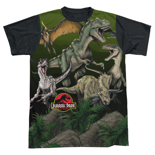 Jurassic Park Pack Of Dinos BB Sublimated T Shirt Jurassic Park Pack Of Dinos BB Sublimated T Shirt