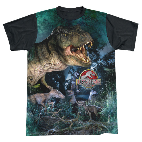 Jurassic Park Dinos Gather BB Sublimated T Shirt Jurassic Park Dinos Gather BB Sublimated T Shirt