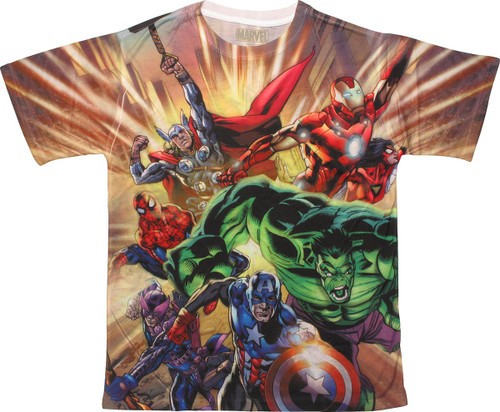 Avengers Heroes Assemble Sublimated T-Shirt