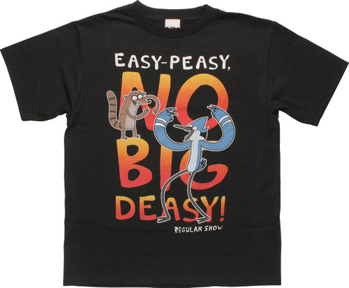 Regular Show Easy Peasy No Big Deasy Youth T-Shirt
