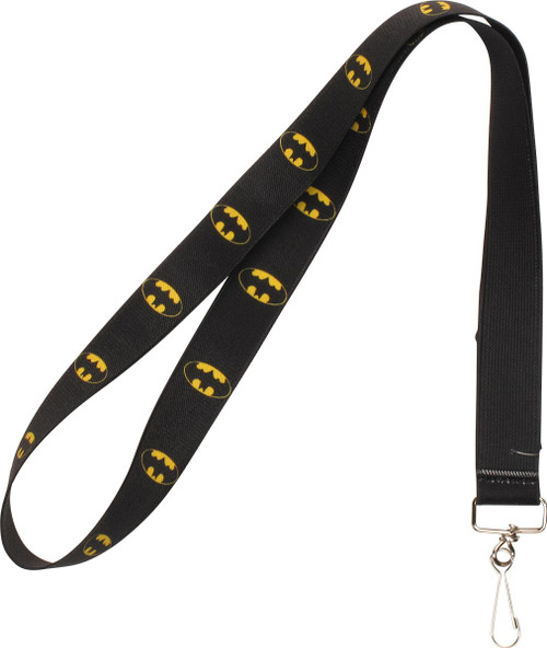 Batman Logos Black Elastic Lanyard Batman Logos Black Elastic Lanyard