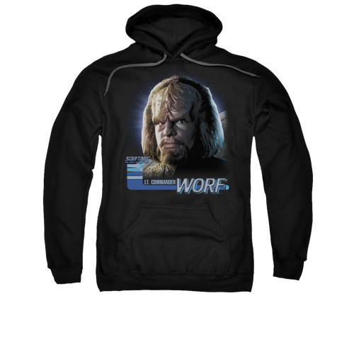 Star Trek TNG Worf Pullover Hoodie Star Trek TNG Worf Pullover Hoodie