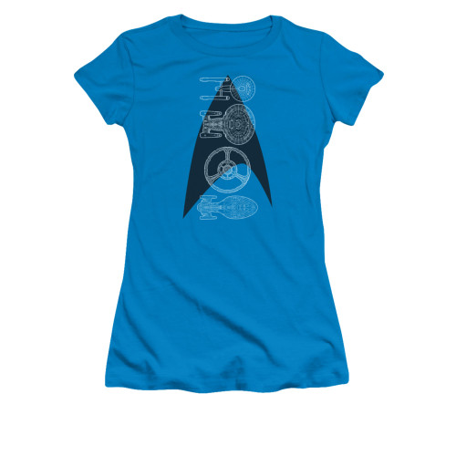 Star Trek Line of Ships Juniors T Shirt Star Trek Line of Ships Juniors T Shirt
