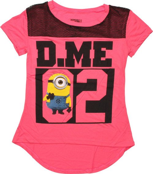 Despicable Me Minion Mesh Neckline Juniors T-Shirt Despicable Me Minion Mesh Neckline Juniors T-Shirt