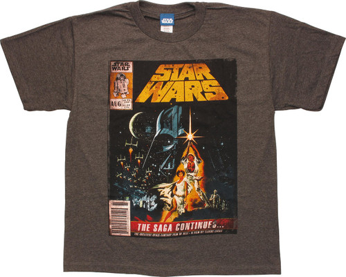 Star Wars Saga Continues Comic Cover Youth T-Shirt