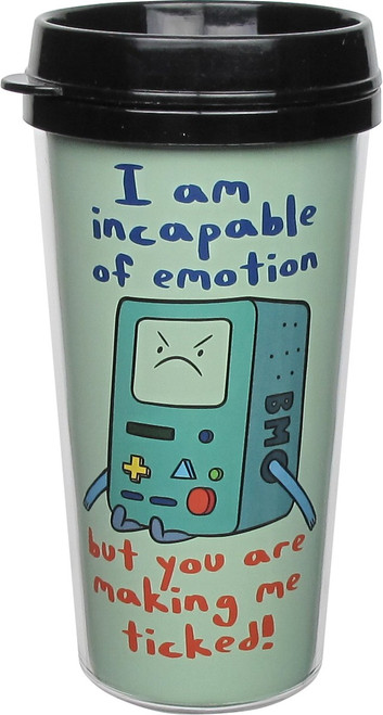 Adventure Time BMO Incapable of Emotion Travel Mug