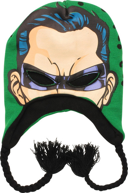 Batman Riddler Face Eye Hole Tassel Beanie Batman Riddler Face Eye Hole Tassel Beanie