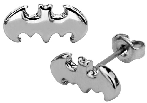 DC Comics Batman Silver Plated Pink and Black Logo Stud Earrings -  Walmart.com