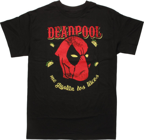 Deadpool Me Gustan Los Tacos Distressed T-Shirt