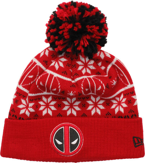 Deadpool Logo Sweater Chill Pom Beanie Deadpool Logo Sweater Chill Pom Beanie