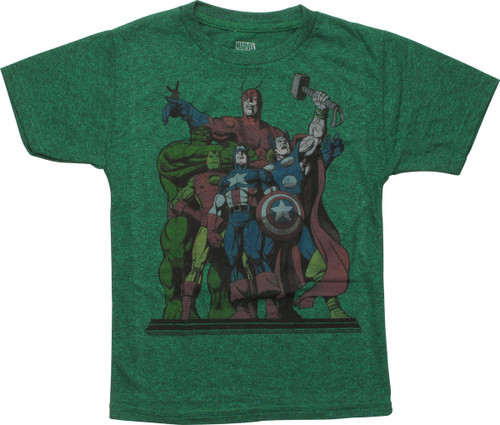 Avengers Heroes Heroic Stance Juvenile T-Shirt Avengers Heroes Heroic Stance Juvenile T-Shirt